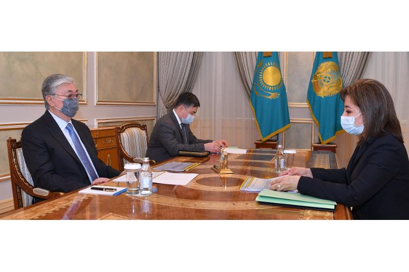 Kazakh President Kassym-Jomart Tokayev receives Madina Abylkassymova