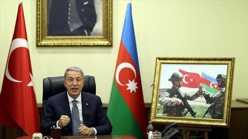 Turkish, Azerbaijani defense chiefs meet virtually