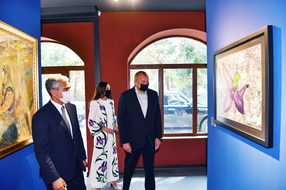 President Ilham Aliyev and First Lady Mehriban Aliyeva viewed exhibitions organized by Heydar Aliyev Foundation in Shusha