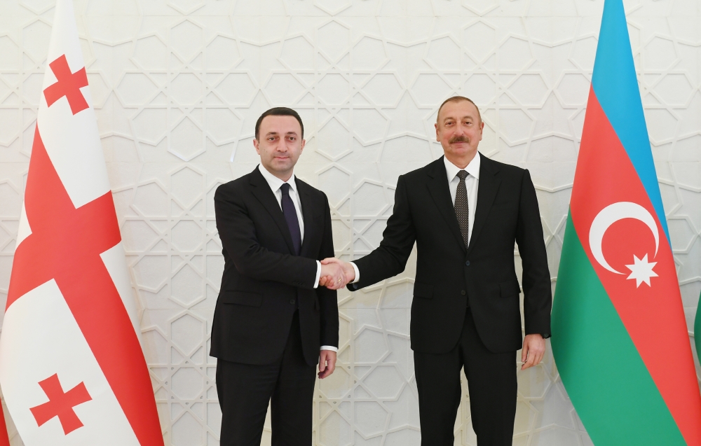 Azərbaycan Prezidenti İlham Əliyev Gürcüstanın Baş naziri ilə görüşüb