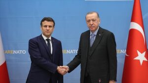 Cumhurbaşkanı Erdoğan, Fransa Cumhurbaşkanı Macron ile bir araya geldi